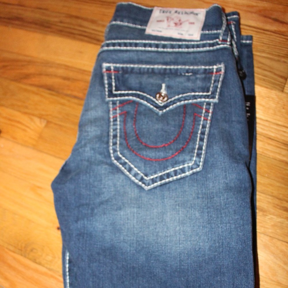 True Religion Mens Ricky Jeans 34W 36L